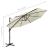 Umbrelă de soare 4 niveluri, stâlp de aluminiu, nisipiu, 3x3 m GartenMobel Dekor