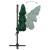 Umbrelă de soare 4 niveluri, stâlp de aluminiu, verde, 3x3 m GartenMobel Dekor