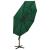 Umbrelă de soare 4 niveluri, stâlp de aluminiu, verde, 3x3 m GartenMobel Dekor