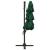 Umbrelă de soare 4 niveluri, stâlp de aluminiu, verde, 3x3 m GartenMobel Dekor