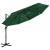 Umbrelă de soare 4 niveluri, stâlp de aluminiu, verde, 3x3 m GartenMobel Dekor