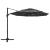 Umbrelă de soare 4 niveluri, stâlp de aluminiu, antracit, 3x3 m GartenMobel Dekor