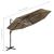 Umbrelă de soare 4 niveluri, stâlp de aluminiu, gri taupe 3x3 m GartenMobel Dekor
