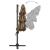 Umbrelă de soare 4 niveluri, stâlp de aluminiu, gri taupe 3x3 m GartenMobel Dekor