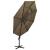 Umbrelă de soare 4 niveluri, stâlp de aluminiu, gri taupe 3x3 m GartenMobel Dekor