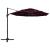 Umbrelă de soare 4 niveluri, stâlp aluminiu, roșu bordo, 3x3 m GartenMobel Dekor