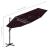 Umbrelă de soare 4 niveluri, stâlp aluminiu, roșu bordo, 3x3 m GartenMobel Dekor