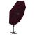 Umbrelă de soare 4 niveluri, stâlp aluminiu, roșu bordo, 3x3 m GartenMobel Dekor
