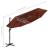 Umbrelă de soare 4 niveluri, stâlp de aluminiu, cărămiziu 3x3 m GartenMobel Dekor