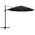Umbrelă de soare 4 niveluri, stâlp de aluminiu, negru, 3x3 m GartenMobel Dekor