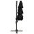 Umbrelă de soare 4 niveluri, stâlp de aluminiu, negru, 3x3 m GartenMobel Dekor
