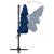 Umbrelă de soare 4 niveluri, stâlp de aluminiu, azuriu, 3x3 m GartenMobel Dekor