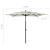 Umbrelă de soare 3 niveluri, stâlp aluminiu, nisipiu, 2,5x2,5 m GartenMobel Dekor