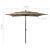 Umbrelă de soare 3 niveluri stâlp aluminiu gri taupe 2,5x2,5 m GartenMobel Dekor