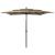 Umbrelă de soare 3 niveluri stâlp aluminiu gri taupe 2,5x2,5 m GartenMobel Dekor