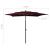Umbrelă de soare 3 niveluri stâlp aluminiu roșu bordo 2,5x2,5 m GartenMobel Dekor