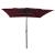 Umbrelă de soare 3 niveluri stâlp aluminiu roșu bordo 2,5x2,5 m GartenMobel Dekor