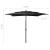 Umbrelă de soare 3 niveluri, stâlp aluminiu, negru, 2,5x2,5 m GartenMobel Dekor