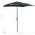 Umbrelă de soare 3 niveluri, stâlp de aluminiu, verde, 2x2 m GartenMobel Dekor