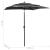 Umbrelă de soare 3 niveluri, stâlp de aluminiu, antracit, 2x2 m GartenMobel Dekor