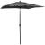 Umbrelă de soare 3 niveluri, stâlp de aluminiu, antracit, 2x2 m GartenMobel Dekor