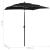 Umbrelă de soare 3 niveluri, stâlp de aluminiu, negru, 2x2 m GartenMobel Dekor