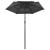 Umbrelă de soare 3 niveluri, stâlp de aluminiu, antracit, 2 m GartenMobel Dekor