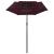 Umbrelă de soare 3 niveluri, stâlp aluminiu, roșu bordo, 2 m GartenMobel Dekor