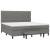 Pat box spring cu saltea, gri închis, 200x200 cm, textil GartenMobel Dekor