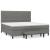 Pat box spring cu saltea, gri închis, 200x200 cm, textil GartenMobel Dekor