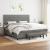 Pat box spring cu saltea, gri închis, 200x200 cm, textil GartenMobel Dekor