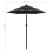 Umbrelă de soare 3 niveluri, stâlp de aluminiu, negru, 2 m GartenMobel Dekor