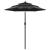 Umbrelă de soare 3 niveluri, stâlp de aluminiu, negru, 2 m GartenMobel Dekor