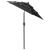 Umbrelă de soare 3 niveluri, stâlp de aluminiu, negru, 2 m GartenMobel Dekor