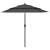 Umbrelă de soare 3 niveluri, stâlp de aluminiu, antracit, 2,5 m GartenMobel Dekor