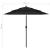 Umbrelă de soare 3 niveluri, stâlp de aluminiu, negru, 2,5 m GartenMobel Dekor
