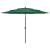 Umbrelă de soare 3 niveluri, stâlp de aluminiu, verde, 3 m GartenMobel Dekor