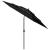 Umbrelă de soare 3 niveluri, stâlp de aluminiu, negru, 3 m GartenMobel Dekor