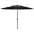 Umbrelă de soare 3 niveluri, stâlp de aluminiu, negru, 3 m GartenMobel Dekor