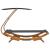 Pat de exterior cu baldachin antracit 100x190x134 cm lemn masiv GartenMobel Dekor