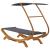 Pat de exterior cu baldachin antracit 100x190x134 cm lemn masiv GartenMobel Dekor