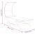 Pat de exterior cu baldachin, crem, 100x200x126 cm, lemn masiv GartenMobel Dekor