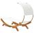 Pat de exterior cu baldachin, crem, 100x200x126 cm, lemn masiv GartenMobel Dekor