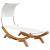 Pat de exterior cu baldachin, crem, 100x200x126 cm, lemn masiv GartenMobel Dekor