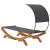 Pat de exterior cu baldachin antracit 100x200x126 cm lemn masiv GartenMobel Dekor