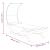 Pat de exterior cu baldachin antracit 100x200x126 cm lemn masiv GartenMobel Dekor