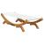 Pat de exterior, crem, 100x188,5x44 cm, lemn masiv curbat GartenMobel Dekor