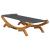 Pat de exterior, antracit, 100x188,5x44 cm, lemn masiv curbat GartenMobel Dekor