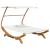 Pat de exterior cu baldachin, crem, 165x203x138 cm, lemn masiv GartenMobel Dekor