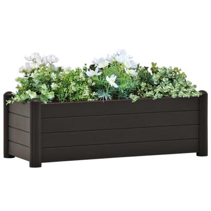 Strat înălțat de grădină, antracit, 100 x 43 x 35 cm, PP GartenMobel Dekor
